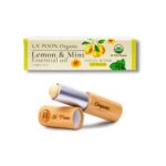 La'Poon Organic Lemon and Mint Essential Oil Lip Balm 4.25g.