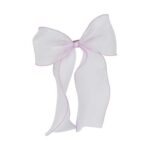 Girl's Bow Tie Design Hair Clip Violet