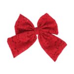 Girl's Bow Tie Design Hair Clip Red