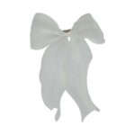 Girl's Bow Tie Design Hair Clip White