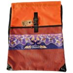Think of Thailand Elephant Design Hand Drawstring Bag Orange