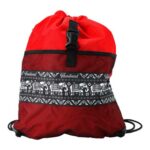 Think of Thailand Elephant Design Hand Drawstring Bag Red