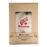 Think of Thailand Hand Woven Cotton Scarf Size 45x190cm White