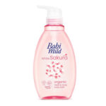 Babi Mild Organic Head & Body Baby Bath White Sakura 380ml.
