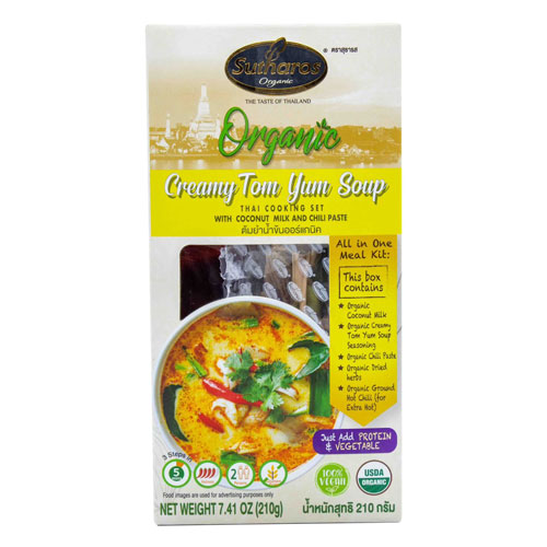 Sutharos Organic Thai Cooking Set Creamy Tom Yum Soup 210g - Image 1
