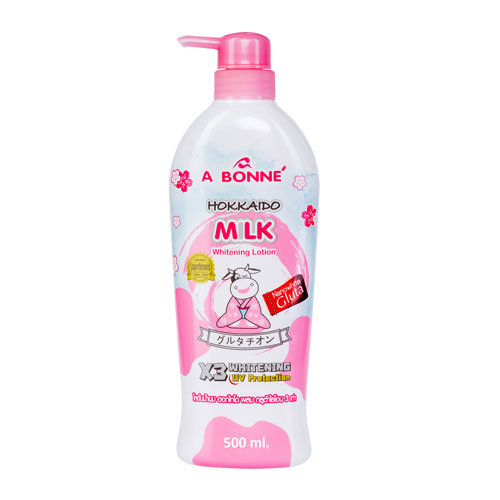 A Bonne Hokkaido Milk Whitening Lotion x3 Whitening UV Protection 500ml - Image 1
