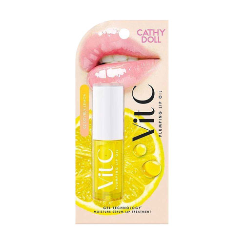 Cathy Doll Vit C Plumping Lip Oil 2.4g No.2 Lovely Lemon - Image 1