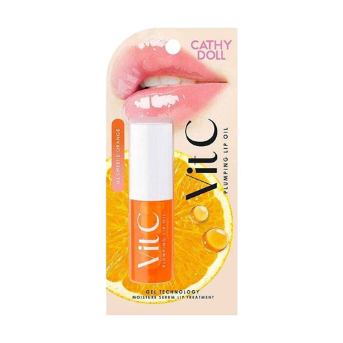 Cathy Doll Vit C Plumping Lip Oil 2.4g No.3 Sweetie Orange - Image 1