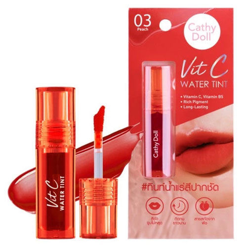Cathy Doll Vit C Water Tint 2.7g No.3 Peach - Image 1