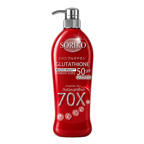 Soriko Glutathione Astaxanthin 70x Healthy Bright Body Lotion 500ml - Image 1
